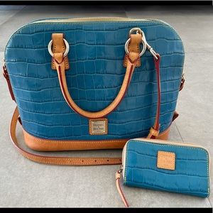 Dooney & Bourke Croco Zip Satchel